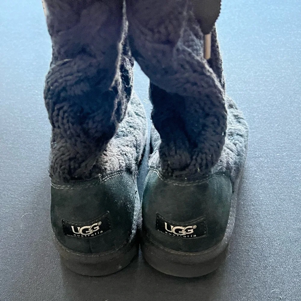 UGG Classic Tall Cardy Boots in black size 7